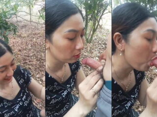 Clip: Chị gái giáo viên đưa ra vườn nhà bú cu hòa mình với thiên nhiên
